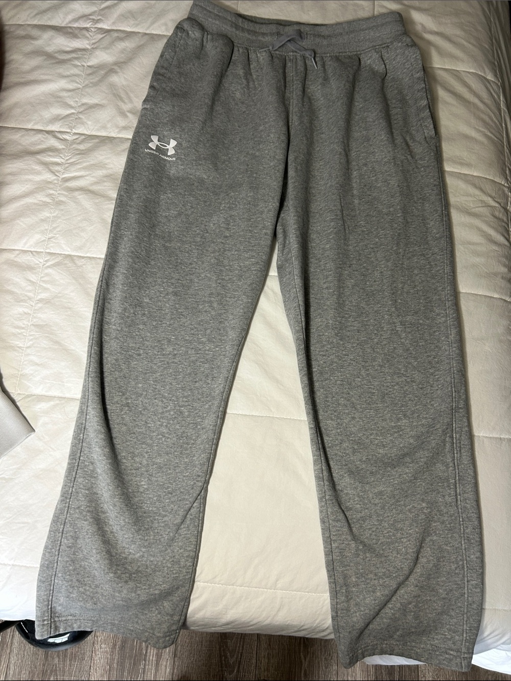 Under Armour Women's Gray Fleece Joggers with Logo